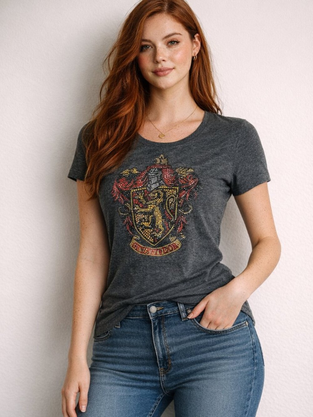 3 for $25 Universal Studios Harry Potter Gryffindor Crest Rhinestone T-Shirt